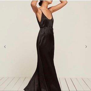 Reformation Satin Iris Dress - Floor length